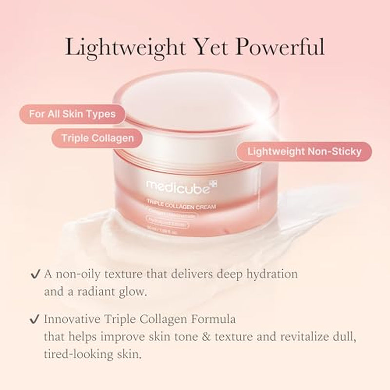 Unlock Radiant Skin with Medicube's Triple Collagen Nourish and Hydrate Duo: Revitalize Your Complexion with Our Cream and Serum Powerhouse