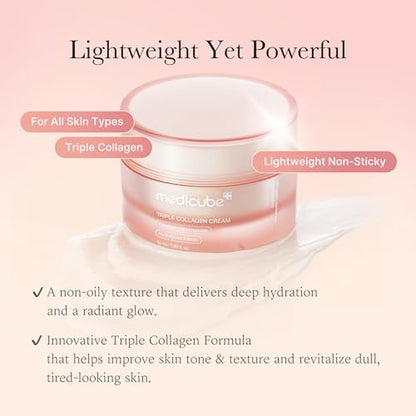 Unlock Radiant Skin with Medicube's Triple Collagen Nourish and Hydrate Duo: Revitalize Your Complexion with Our Cream and Serum Powerhouse