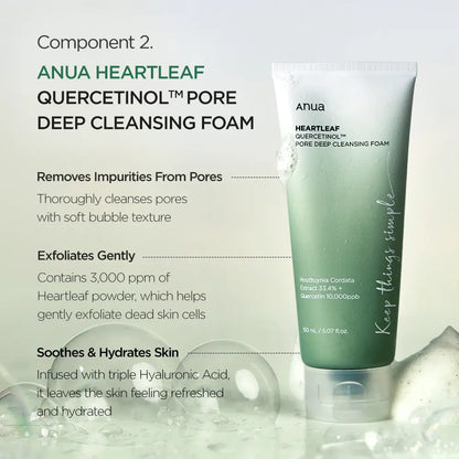 Discover the Anua Essential Trio: Oil Cleanser, Deep Cleansing Foam, and Calming Toner for Radiant Skin