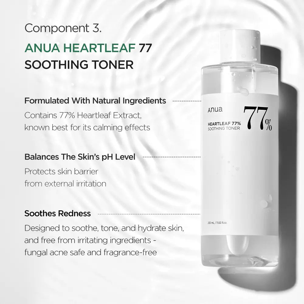 Discover the Anua Essential Trio: Oil Cleanser, Deep Cleansing Foam, and Calming Toner for Radiant Skin