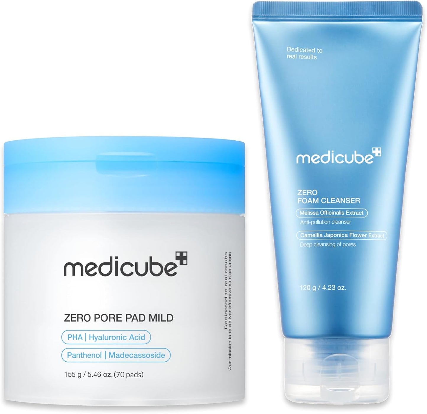 Gently Transform Your Skin with MEDICUBE Cleanse & Swipe Duo: Zero Pore Pad Mild & Zero Foam Cleanser for Delicate Skin