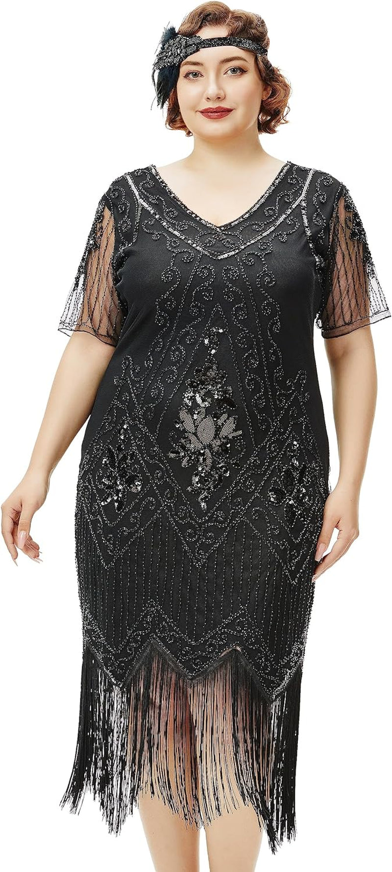 1920s Plus Size Cocktail Dress Costume