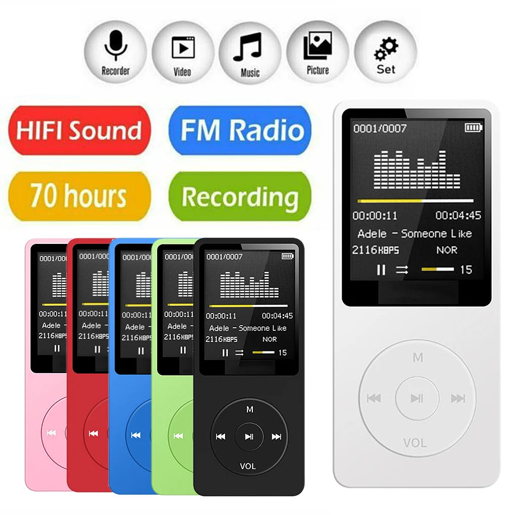 Experience Unmatched Sound Quality with Our Rechargeable Portable MP3 Player Featuring Noise Conduction Technology and Built-in Microphone