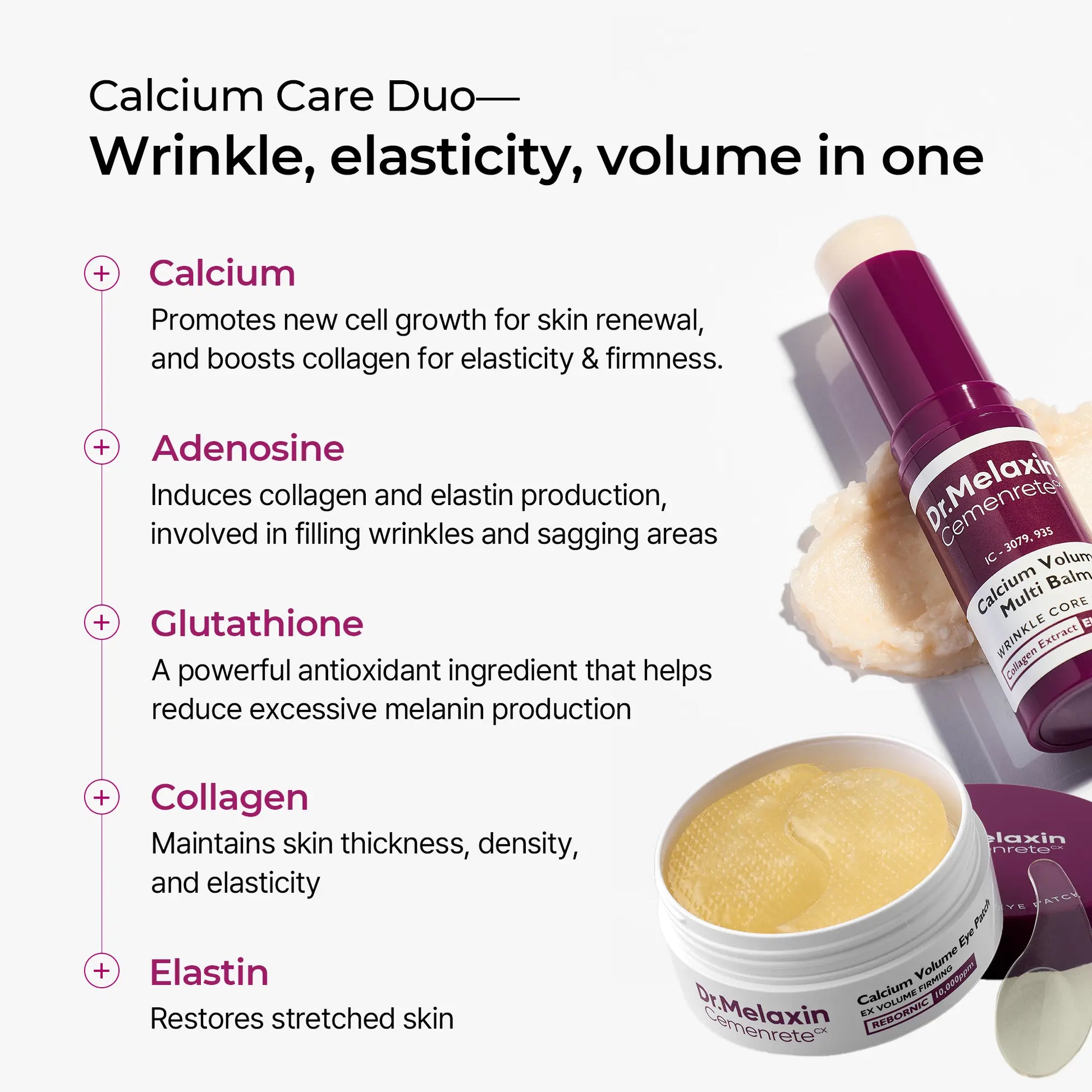 Dr.Melaxin Official Calcium Volume Multi Balm+Eye Patch