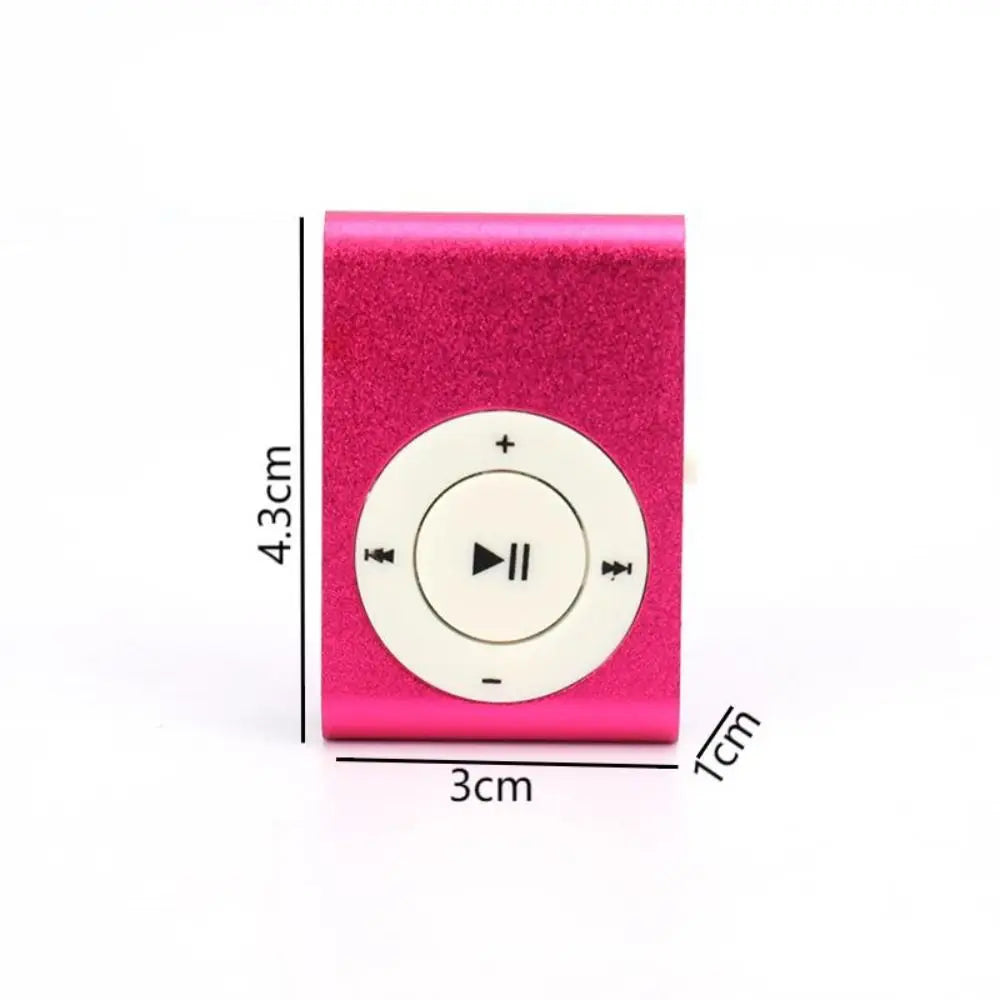 Stylish Mini MP3 Player - Portable USB Music Player with Colourful Clip & TF Card Support
