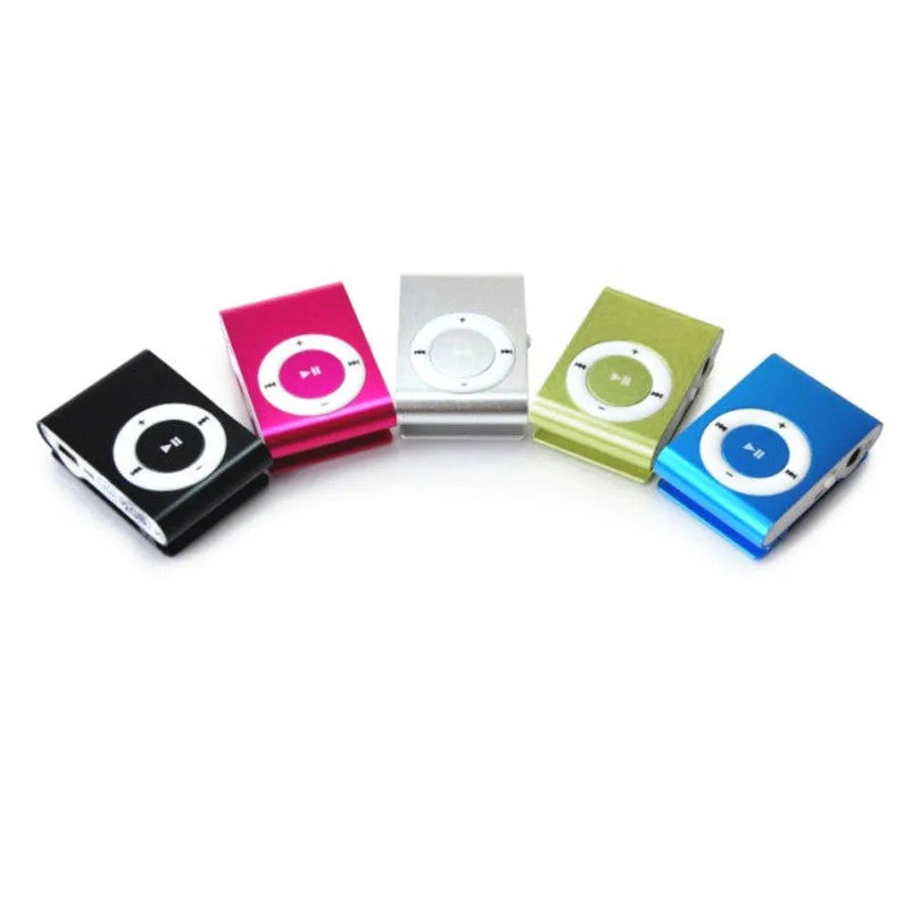 Stylish Mini MP3 Player - Portable USB Music Player with Colourful Clip & TF Card Support