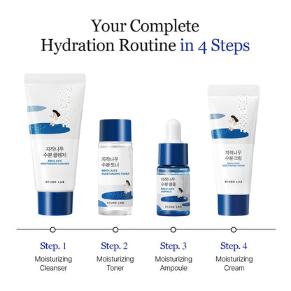 Ultimate Birch Juice Moisturizing Mini Kit: Your 4-Step Travel Companion for Radiant Skin