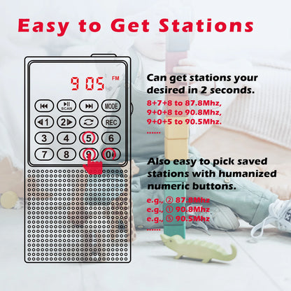 Ultimate Mini Portable FM Radio with Recorder