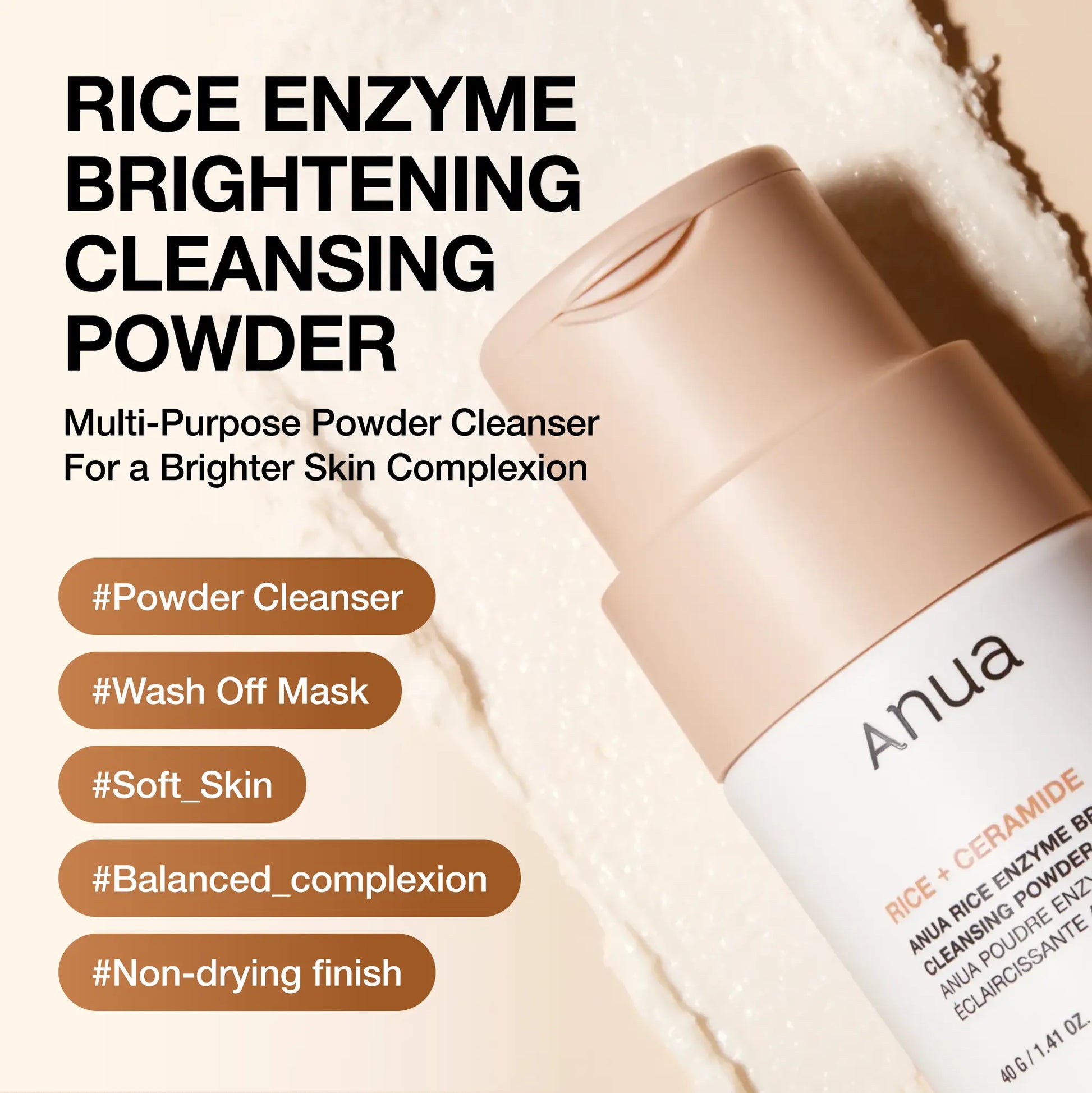 Anua Korean Rice Enzyme Brightening Cleansing Powder