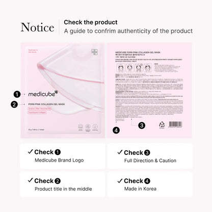 Medicube PDRN Pink Collagen Gel Mask - 4 Sheets of Salmon DNA Infused Luxury for a Youthful Glow