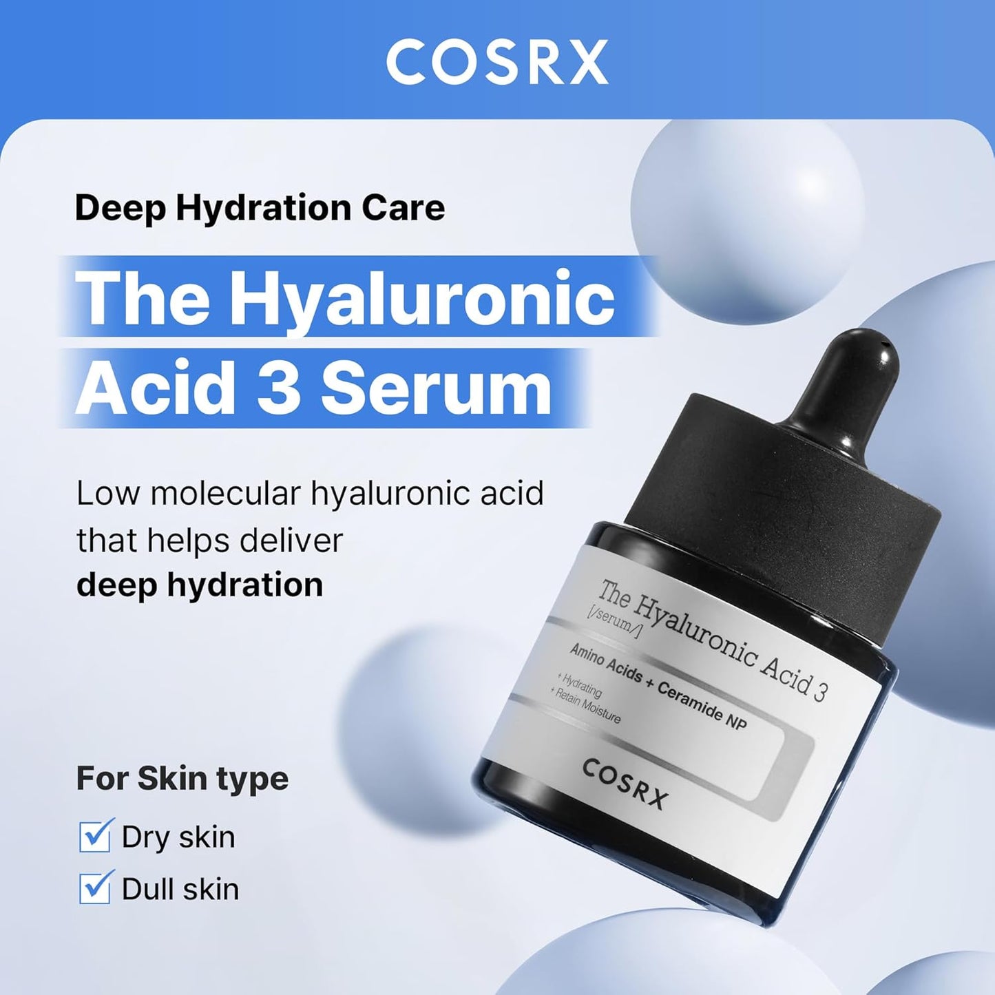 Revitalize Your Skin with COSRX Pure Sodium Hyaluronic Acid 3% Serum - 0.67 Fl Oz of Deep Hydration