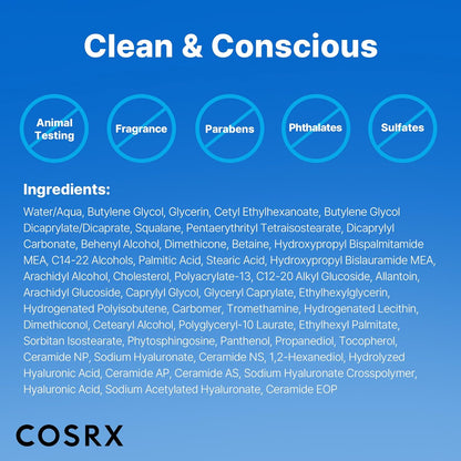 COSRX Mini Ceramide Skin Barrier Moisturizer - Infused with 7 Ceramides, Hyaluronic Acid & Panthenol (0.34 Fl.Oz)
