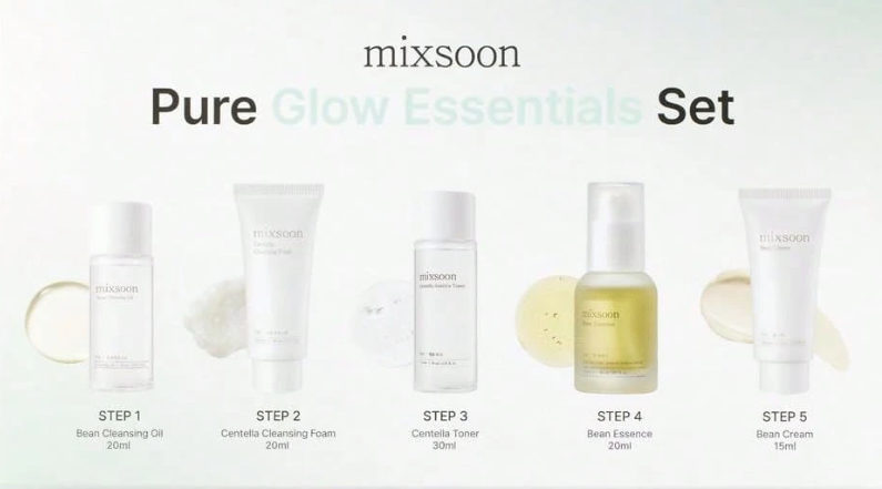 Mixsoon Pure Glow Essentials Set 5-Step Skincare Kit