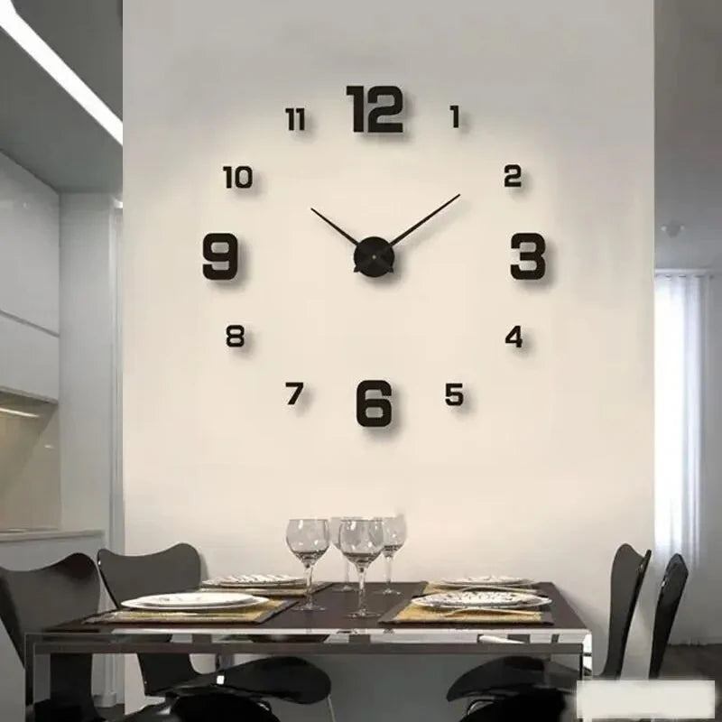 Transform Your Space with the Creative Frameless DIY Wall Clock - Customizable Antique Style Decor