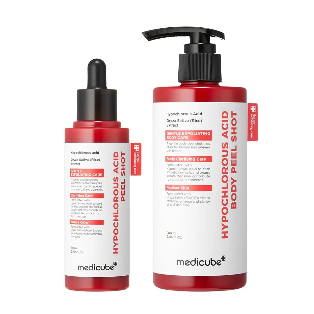 Medicube Hypochlorous Acid Rice Peel Shot Duo for Face & Body