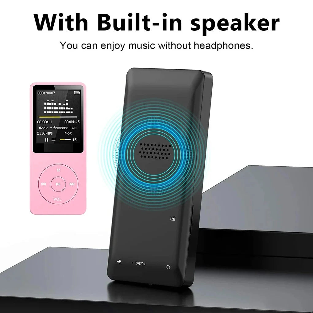 Experience Unmatched Sound Quality with Our Rechargeable Portable MP3 Player Featuring Noise Conduction Technology and Built-in Microphone