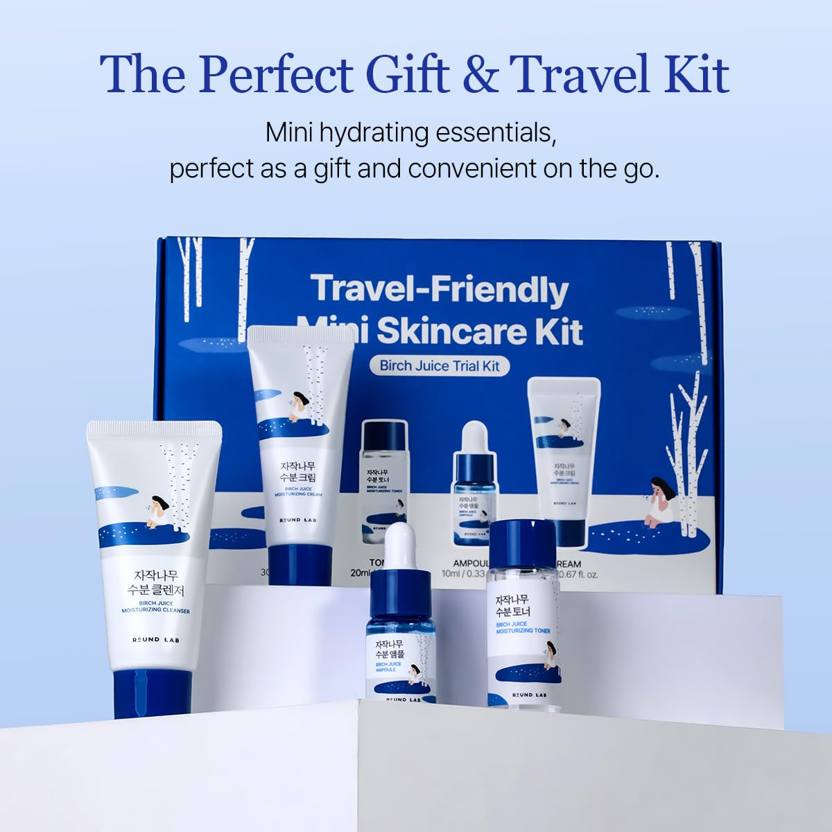 Ultimate Birch Juice Moisturizing Mini Kit: Your 4-Step Travel Companion for Radiant Skin