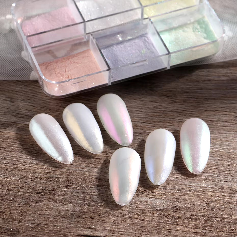 Elevate Your Nail Game with Moonlight Mirror Nail Powder - Stunning Metallic Chrome Pigments for a Dazzling Manicure