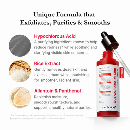 Medicube Hypochlorous Acid Rice Peel Shot Duo for Face & Body