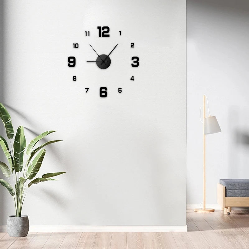 Transform Your Space with the Creative Frameless DIY Wall Clock - Customizable Antique Style Decor