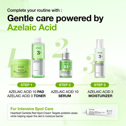Anua Azelaic Acid 10 Hyaluron Redness Soothing Serum 1.01 Fl.Oz.(30Ml)