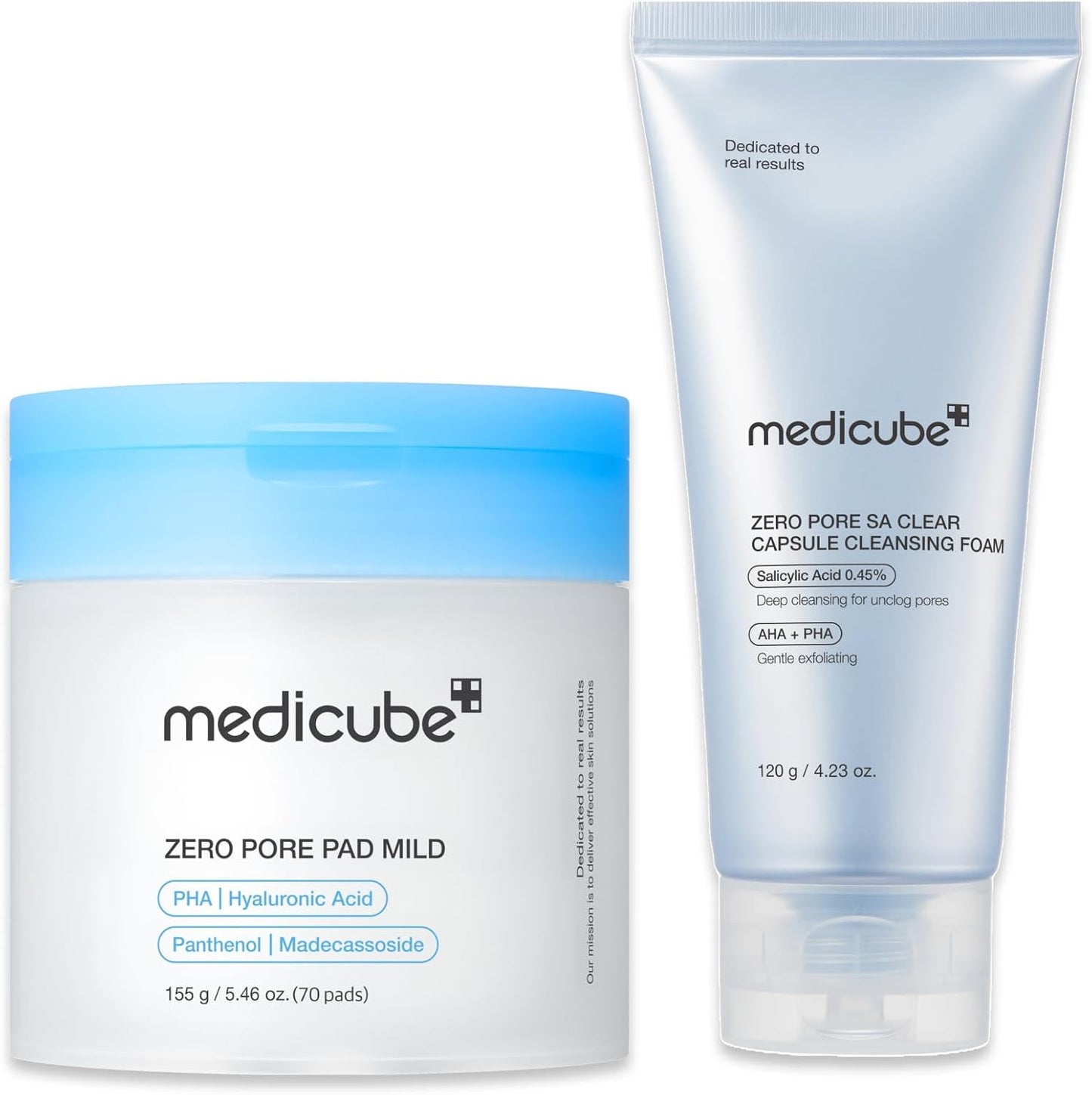 Transform Your Skin with Medicube Zero Pore Cleanse & Swipe Duo: Exfoliating Cleanser and Pore Refining Pads for a Flawless Complexion