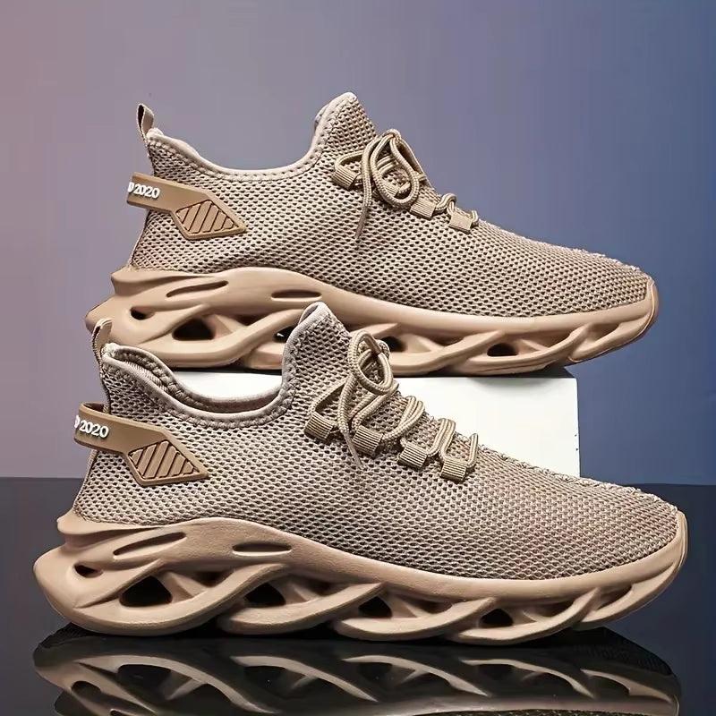 Men's and Women's Breathable Mesh Running Shoes - Lightweight Shock-Absorbing Casual Sneakers for Outdoor Sports
