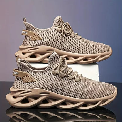 Men's and Women's Breathable Mesh Running Shoes - Lightweight Shock-Absorbing Casual Sneakers for Outdoor Sports