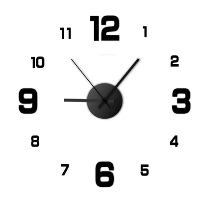 Transform Your Space with the Creative Frameless DIY Wall Clock - Customizable Antique Style Decor