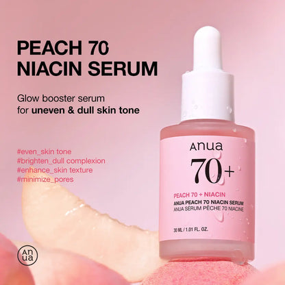 Anua Peach 70 Niacinamide Serum - Brightening Elixir for Radiant Complexion (1.01 Fl. Oz.)