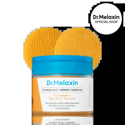 Dr.Melaxin Kojic Acid Turmeric TX Toner Pads - 70 Pads for Brightening & Even Tone