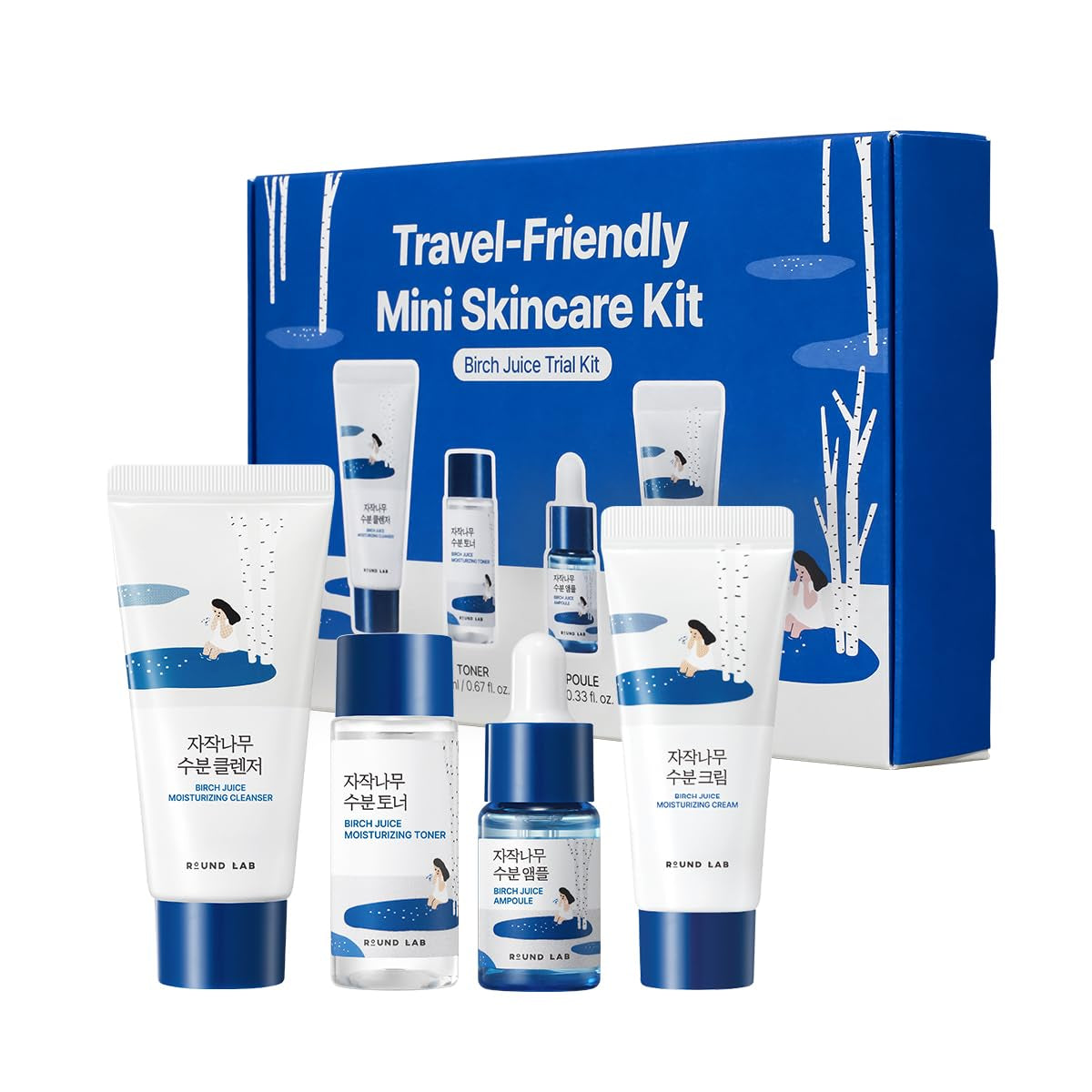Ultimate Birch Juice Moisturizing Mini Kit: Your 4-Step Travel Companion for Radiant Skin