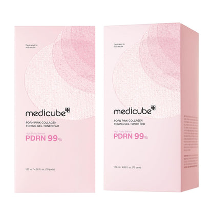 Revitalize Your Skin with Toner Pads Infused with Salmon DNA and Collagen | Korean Gel Toner for Soothing Radiance | 70 Pads of Pink Collagen Jelly