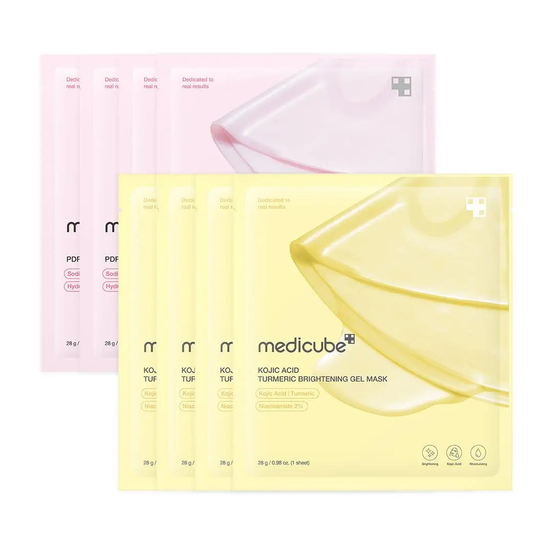 Medicube PDRN Pink Collagen Gel Mask - 4 Sheets of Salmon DNA Infused Luxury for a Youthful Glow