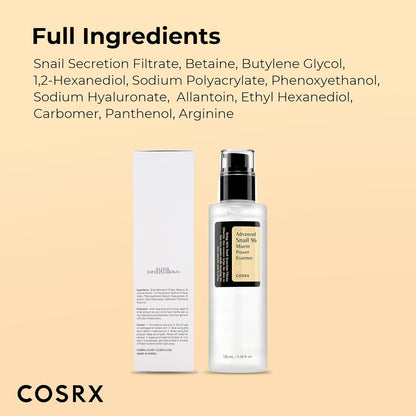 Revitalize Your Skin with COSRX Snail Mucin 96% Repairing Serum - 100ml of Korean Skincare Magic!