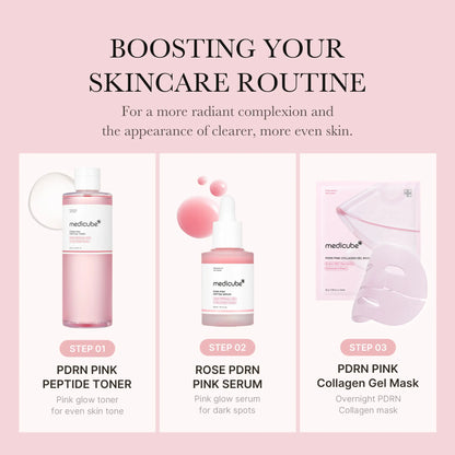 Medicube PDRN Pink Collagen Gel Mask - 4 Sheets of Salmon DNA Infused Luxury for a Youthful Glow