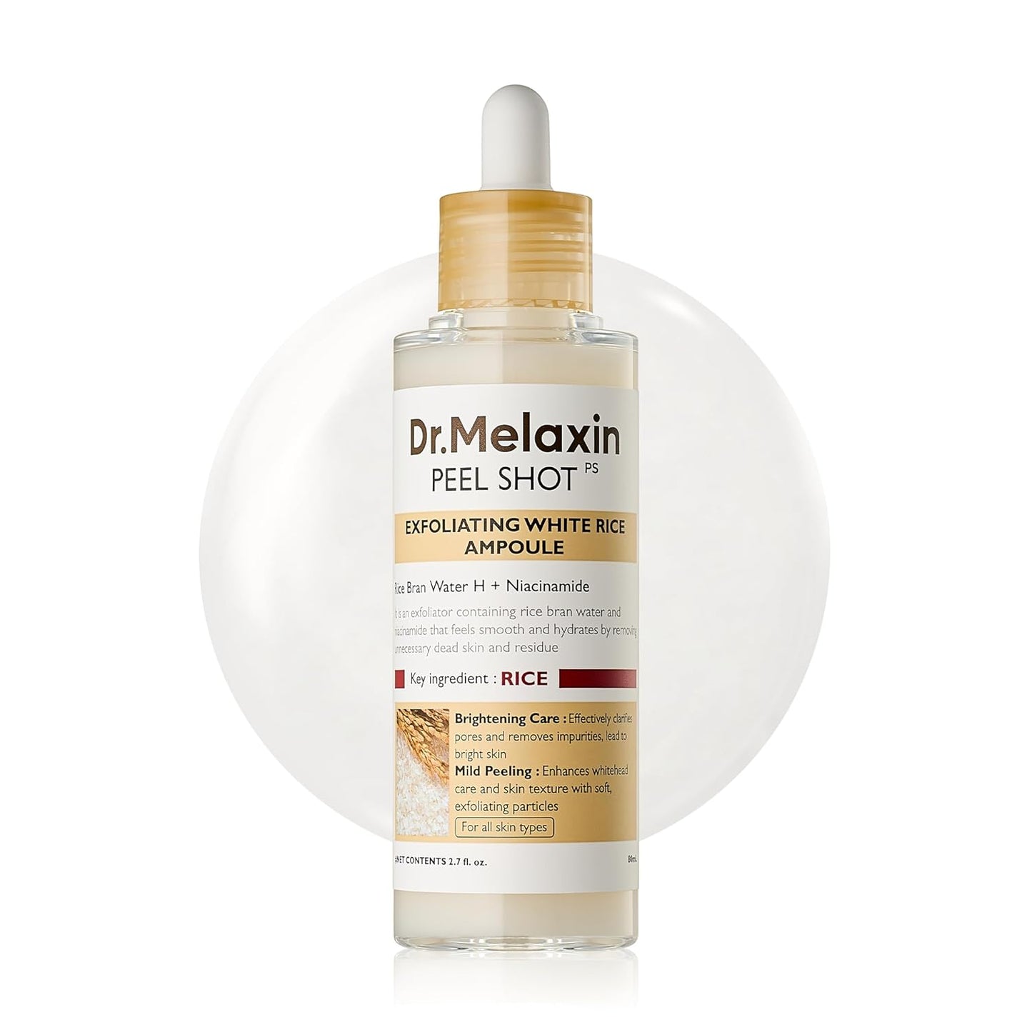 Dr. Melaxin Peel Shot Glow White Rice Peeling Ampoule 2.71 Fl.Oz