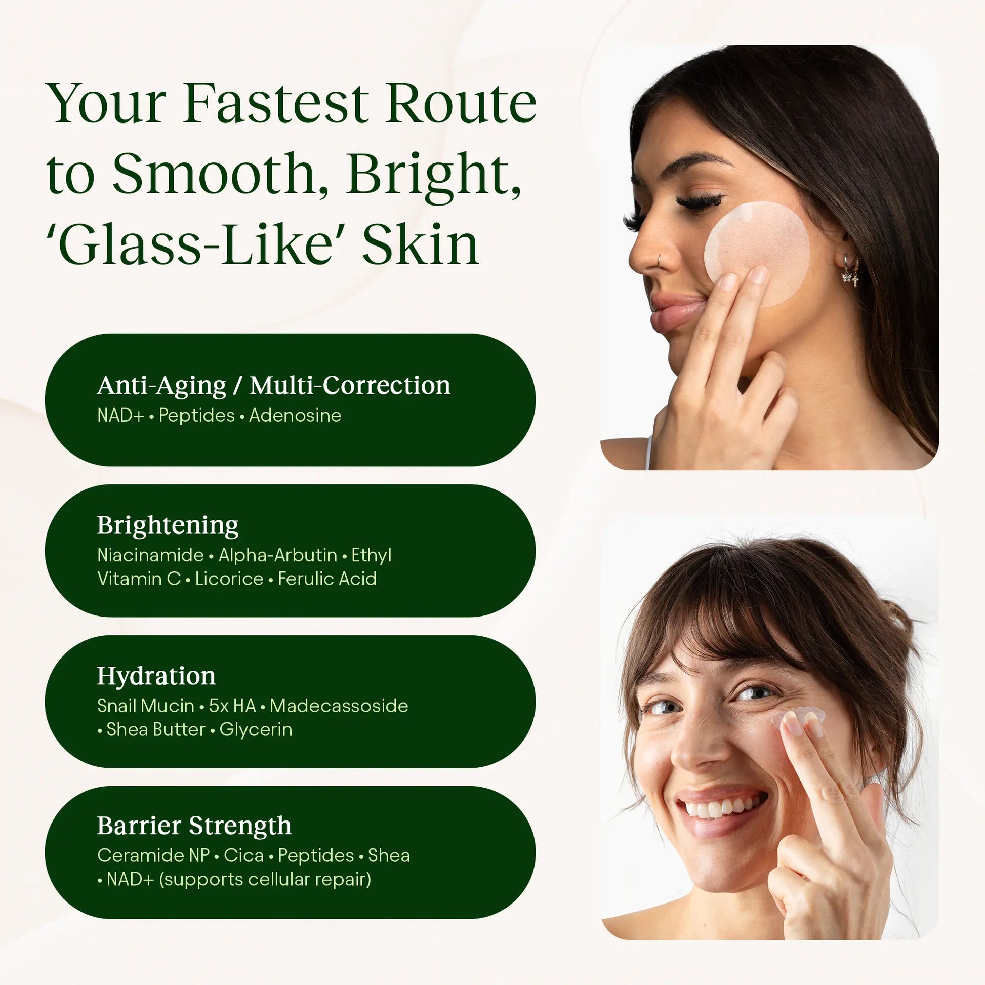 Achieve Radiant Skin with the JiYu Korean Skincare Glow-Up Bundle - Toner Pads & NAD+ Cream