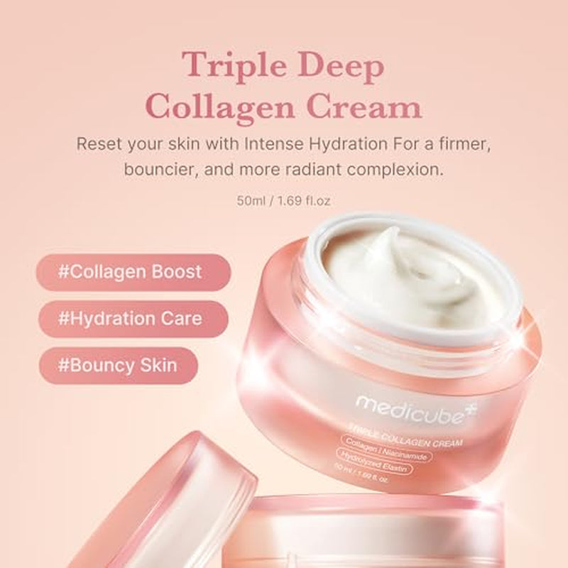 Unlock Radiant Skin with Medicube's Triple Collagen Nourish and Hydrate Duo: Revitalize Your Complexion with Our Cream and Serum Powerhouse
