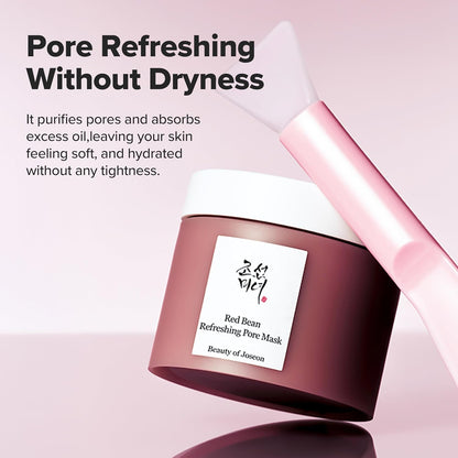 Revitalize Your Skin with the Red Bean Pore Refreshing Mask - Hydrating Clay Cream for Men and Women - 140ml