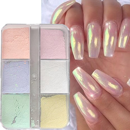 Elevate Your Nail Game with Moonlight Mirror Nail Powder - Stunning Metallic Chrome Pigments for a Dazzling Manicure
