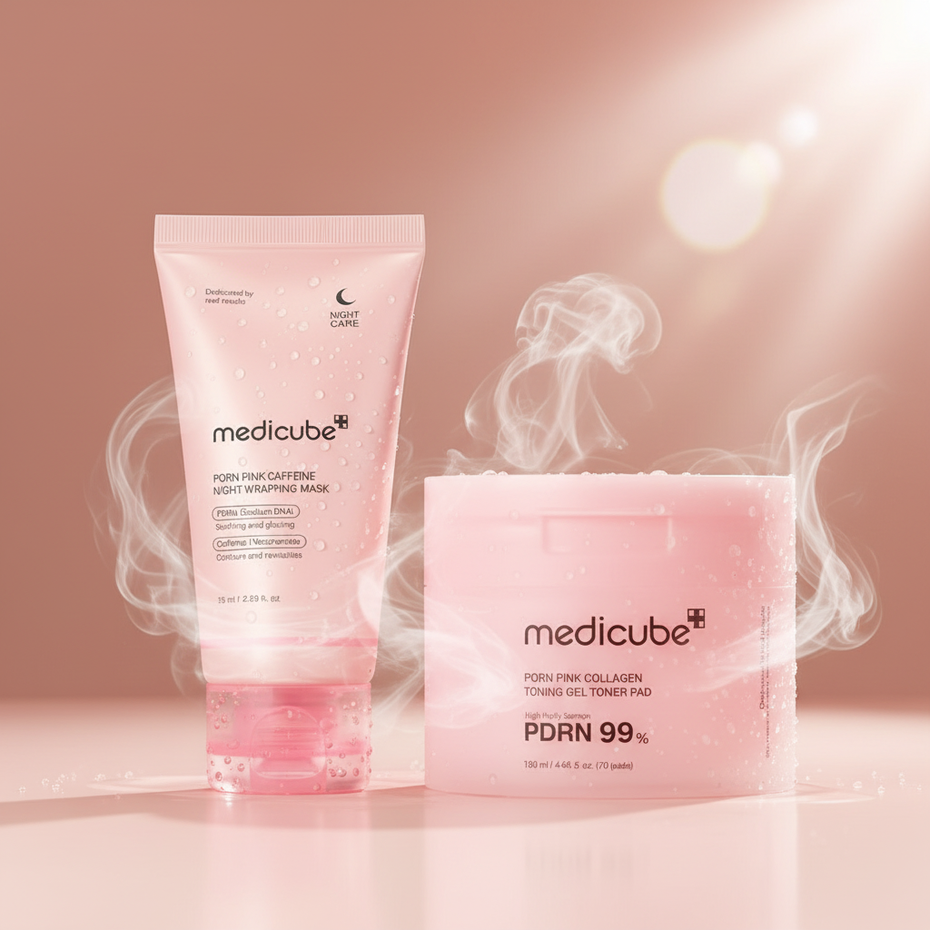 Revitalize Your Skin with the Medicube Pink PDRN Day & Night Care Duo: Unleash the Power of Salmon DNA and Caffeine for Radiant Beauty