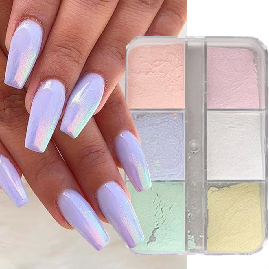 Elevate Your Nail Game with Moonlight Mirror Nail Powder - Stunning Metallic Chrome Pigments for a Dazzling Manicure