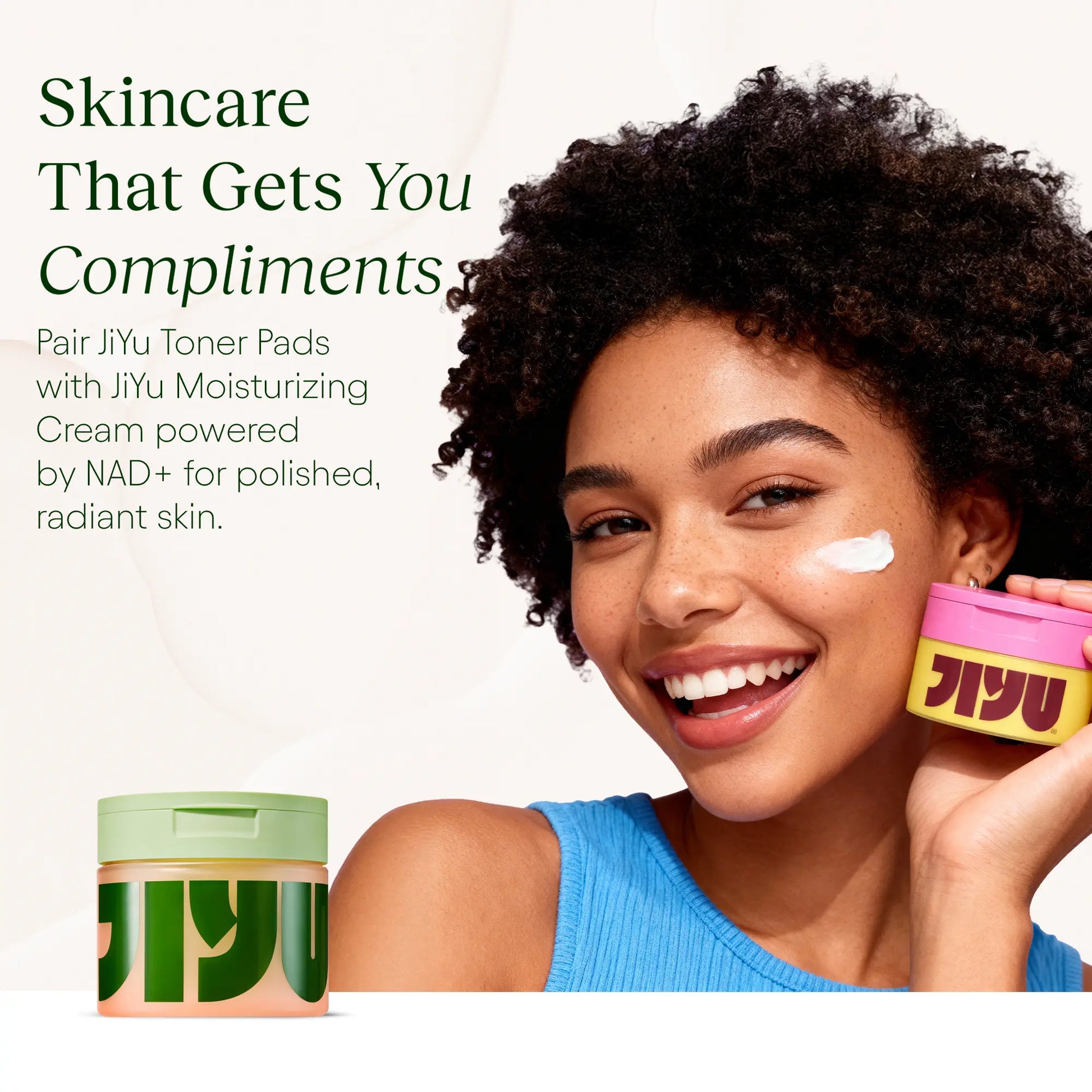 Achieve Radiant Skin with the JiYu Korean Skincare Glow-Up Bundle - Toner Pads & NAD+ Cream