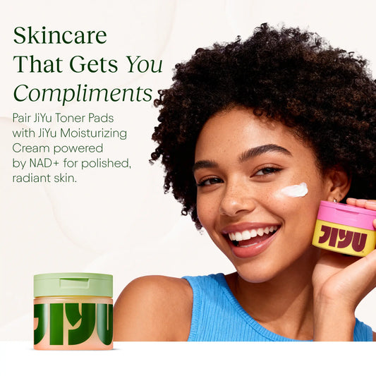 Achieve Radiant Skin with the JiYu Korean Skincare Glow-Up Bundle - Toner Pads & NAD+ Cream