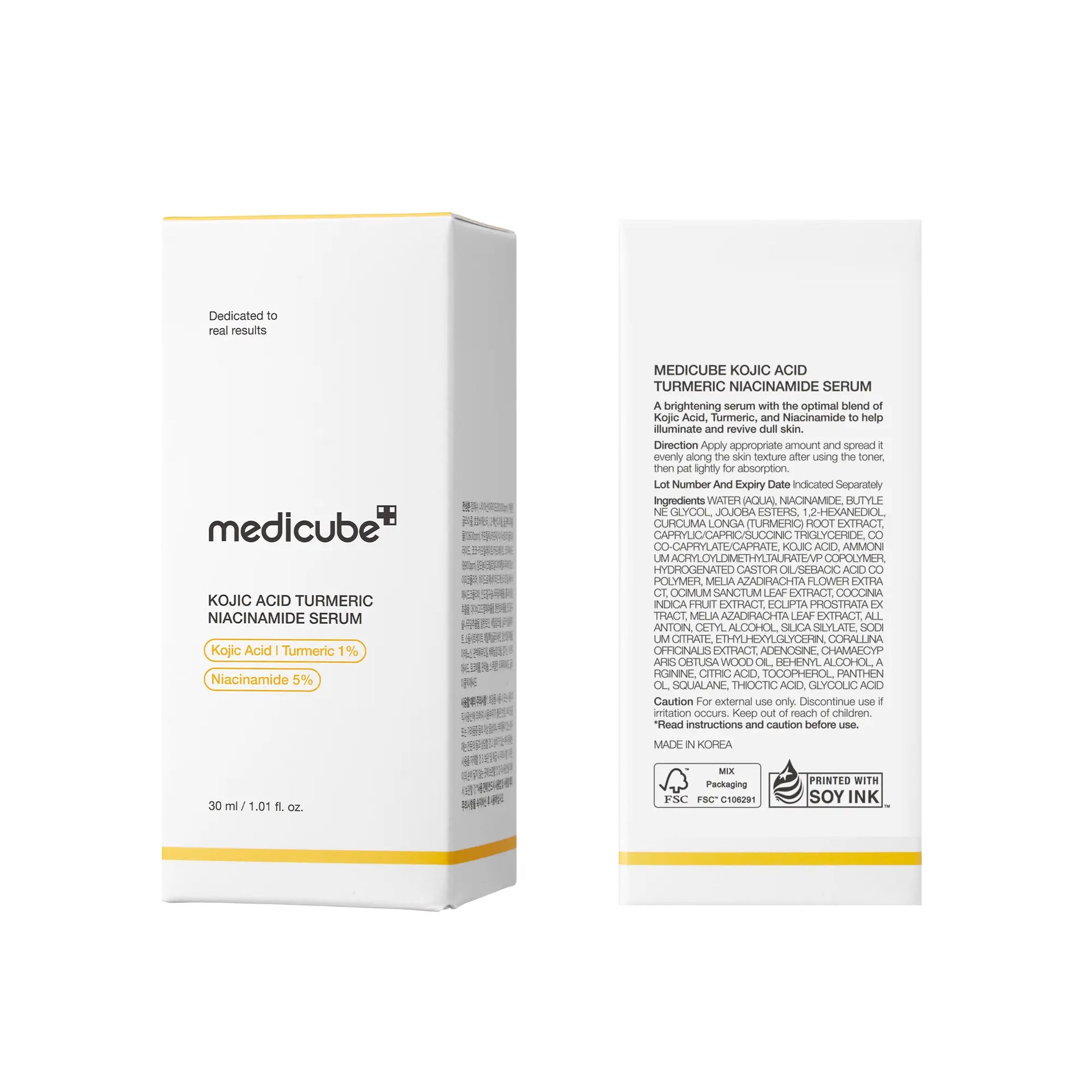 Revitalize Your Skin with Medicube Kojic Acid Turmeric Serum - Unlock Radiant Glass Skin for Face & Body | Enriched with Niacinamide & Glycolic Acid | 250ml