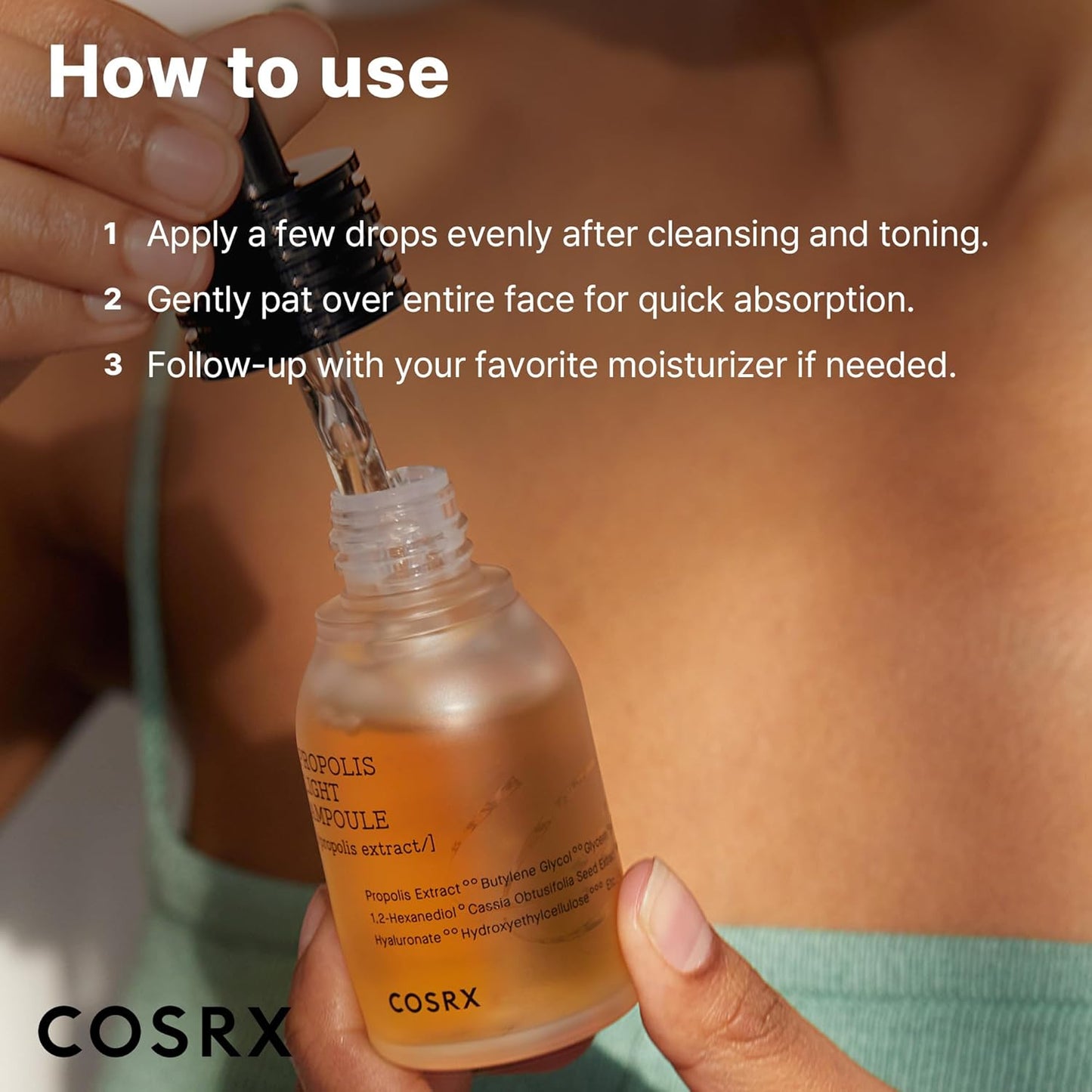 Illuminate Your Skin with CORSX Propolis Ampoule Glow Boosting Serum - 73.5% Propolis Extract for Radiant Beauty, 1.01Fl.Oz/30Ml